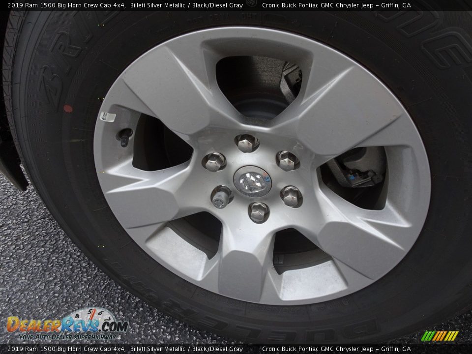 2019 Ram 1500 Big Horn Crew Cab 4x4 Billett Silver Metallic / Black/Diesel Gray Photo #8