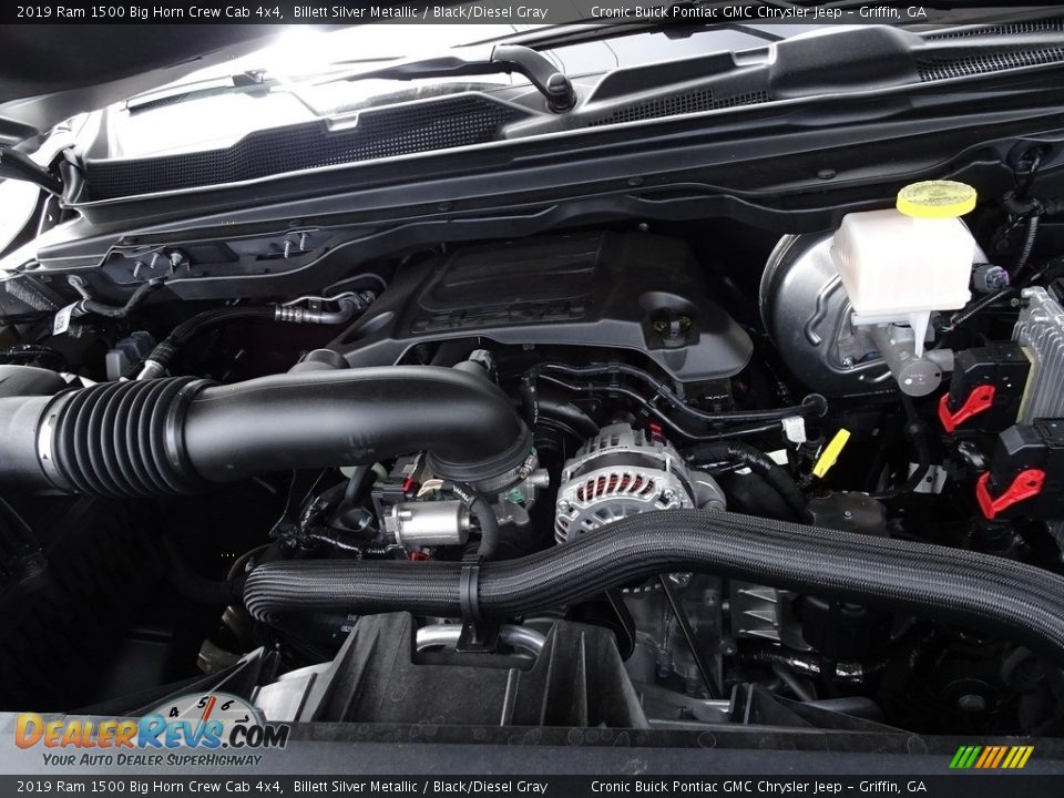 2019 Ram 1500 Big Horn Crew Cab 4x4 Billett Silver Metallic / Black/Diesel Gray Photo #9