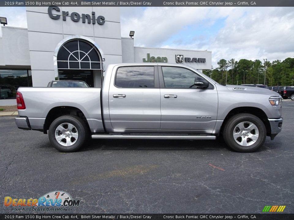 2019 Ram 1500 Big Horn Crew Cab 4x4 Billett Silver Metallic / Black/Diesel Gray Photo #11