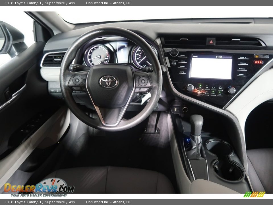 2018 Toyota Camry LE Super White / Ash Photo #15