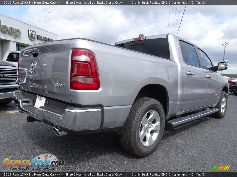 2019 Ram 1500 Big Horn Crew Cab 4x4 Billett Silver Metallic / Black/Diesel Gray Photo #12