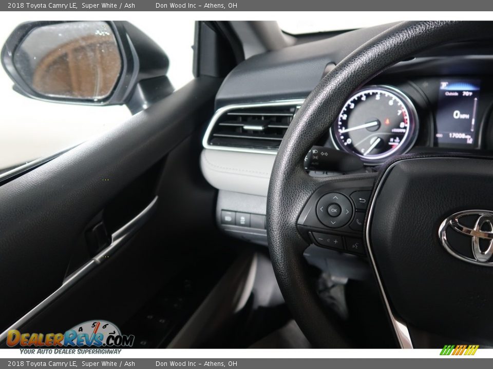 2018 Toyota Camry LE Super White / Ash Photo #17