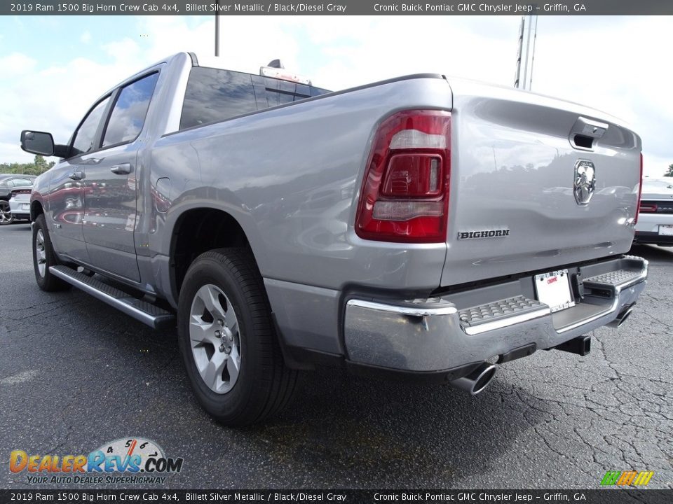 2019 Ram 1500 Big Horn Crew Cab 4x4 Billett Silver Metallic / Black/Diesel Gray Photo #14
