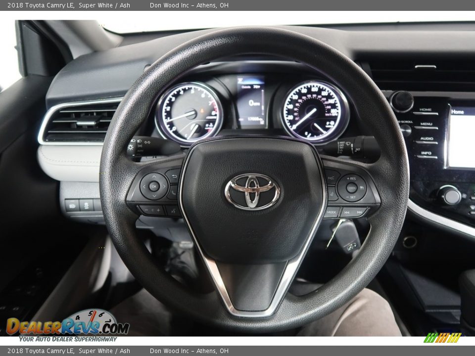 2018 Toyota Camry LE Super White / Ash Photo #18