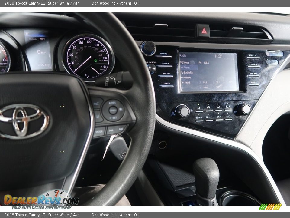 2018 Toyota Camry LE Super White / Ash Photo #19