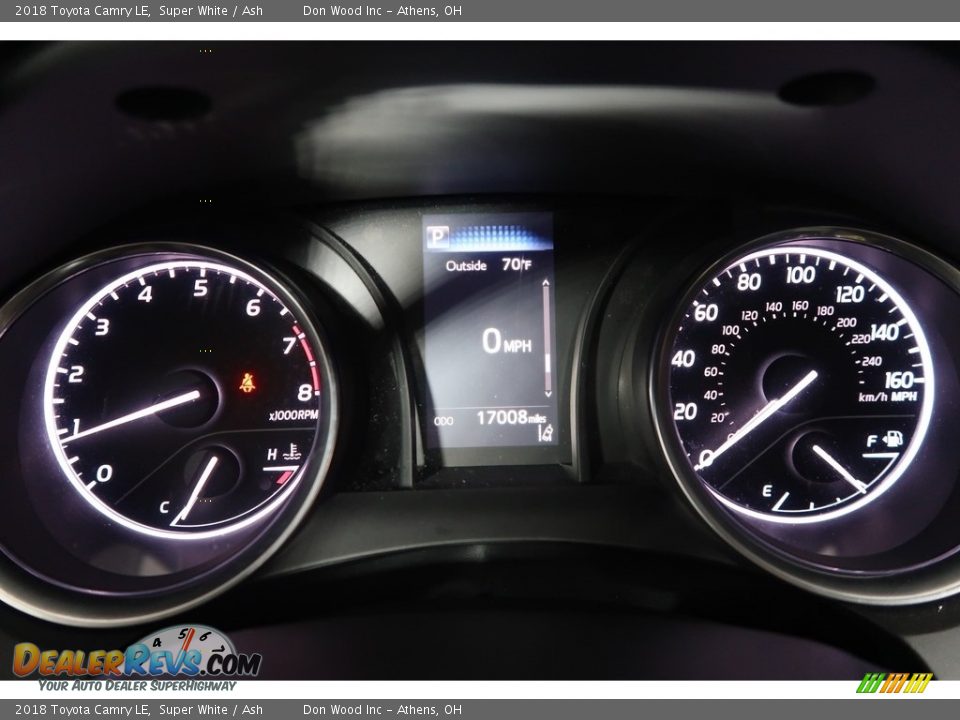 2018 Toyota Camry LE Super White / Ash Photo #20