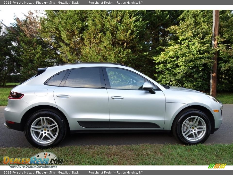 2018 Porsche Macan Rhodium Silver Metallic / Black Photo #7