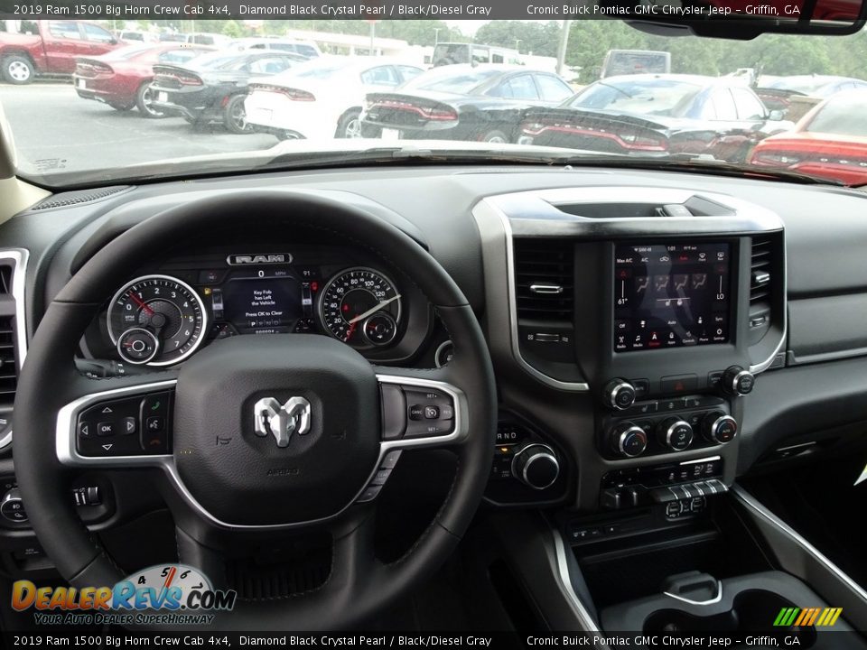 2019 Ram 1500 Big Horn Crew Cab 4x4 Diamond Black Crystal Pearl / Black/Diesel Gray Photo #5