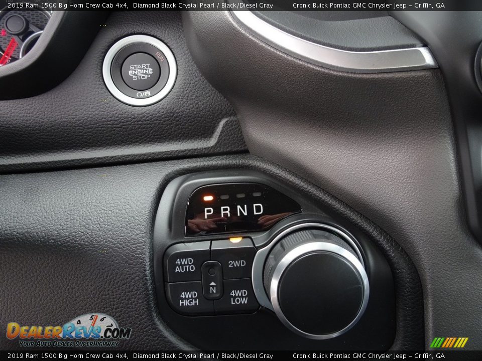 2019 Ram 1500 Big Horn Crew Cab 4x4 Diamond Black Crystal Pearl / Black/Diesel Gray Photo #7