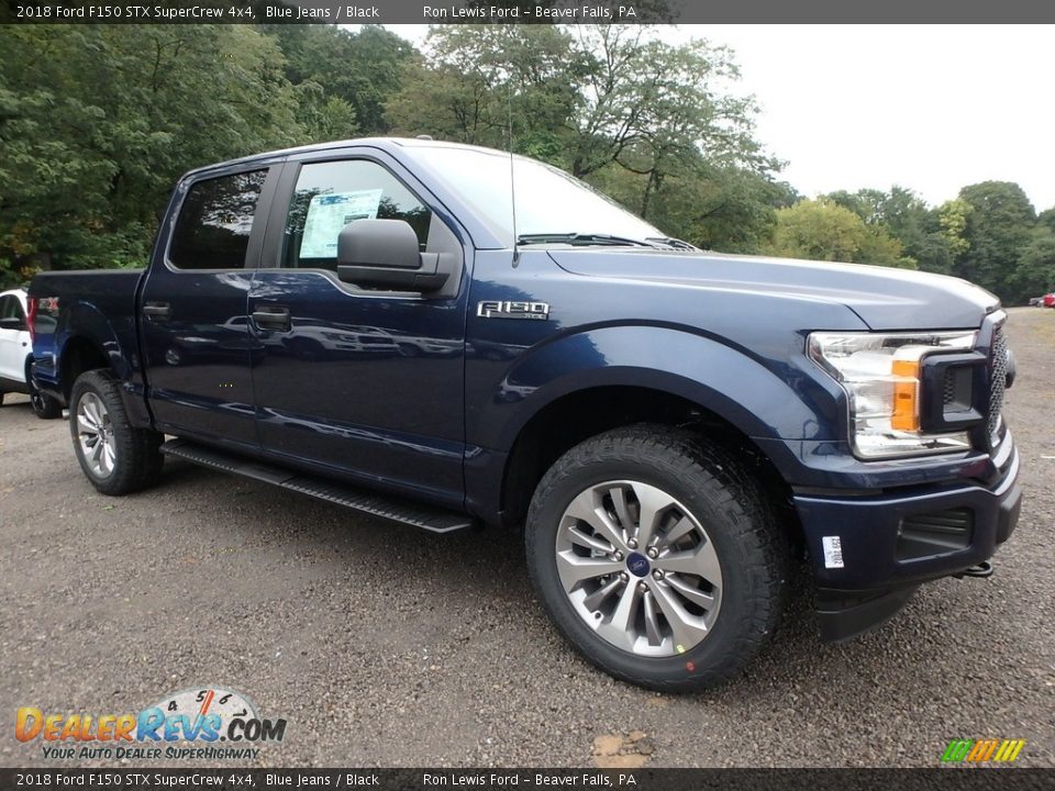 2018 Ford F150 STX SuperCrew 4x4 Blue Jeans / Black Photo #8