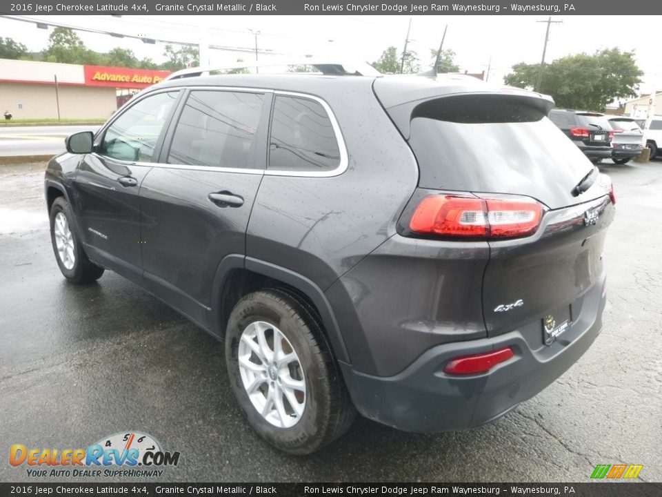 2016 Jeep Cherokee Latitude 4x4 Granite Crystal Metallic / Black Photo #3