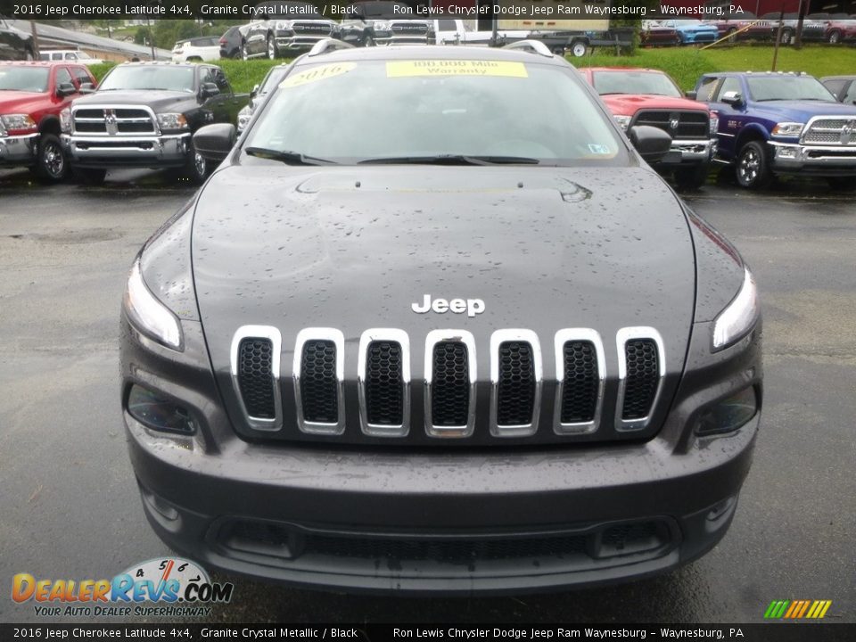 2016 Jeep Cherokee Latitude 4x4 Granite Crystal Metallic / Black Photo #8