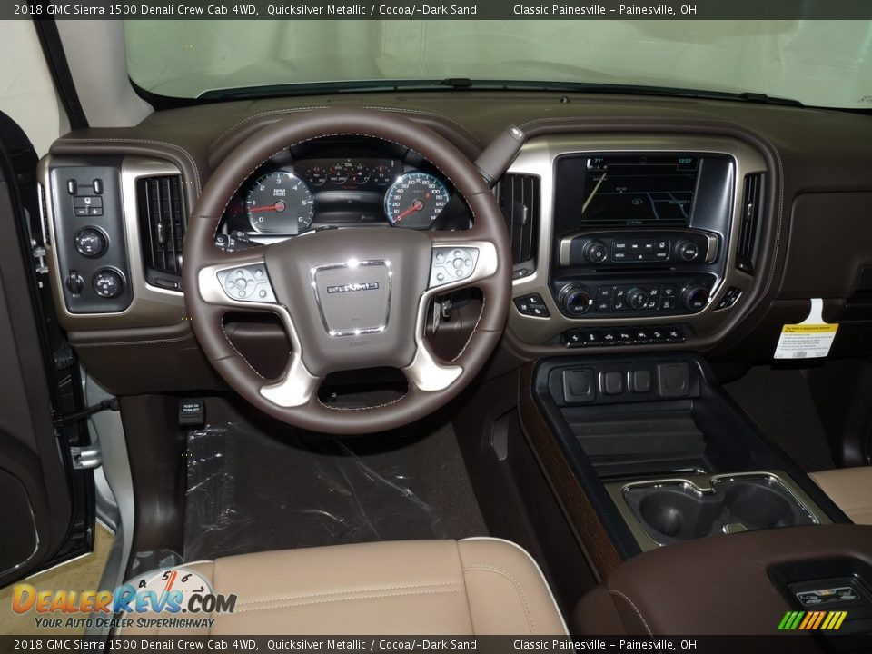 2018 GMC Sierra 1500 Denali Crew Cab 4WD Quicksilver Metallic / Cocoa/­Dark Sand Photo #9