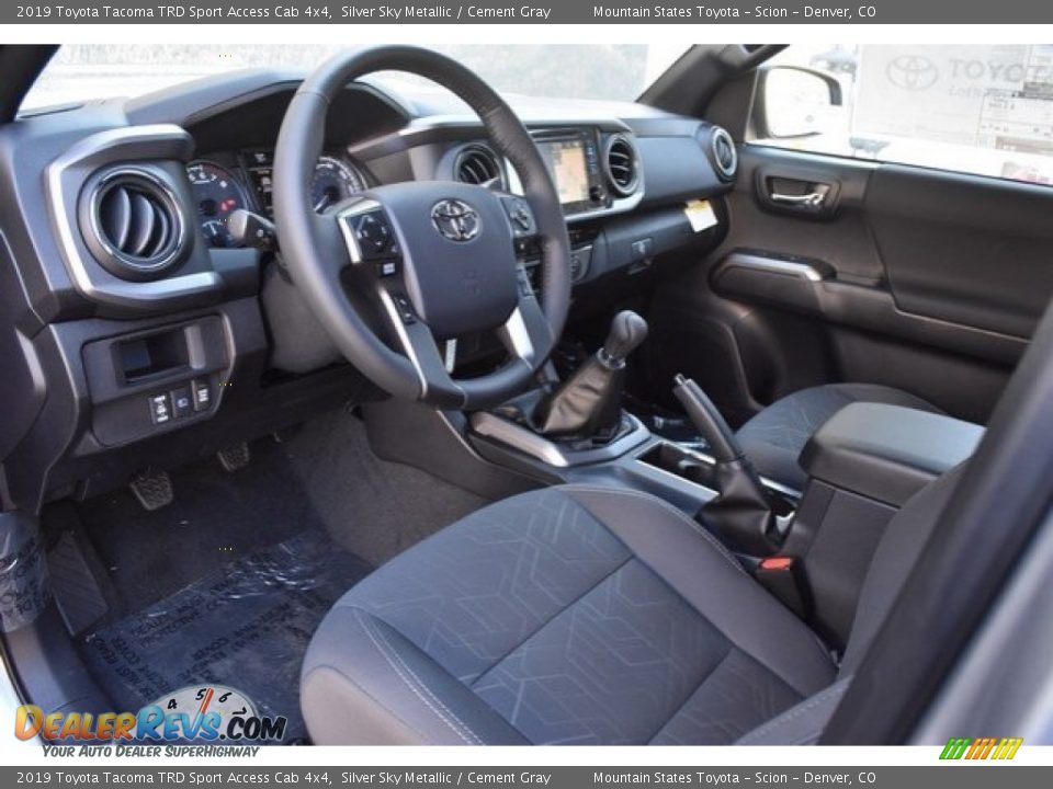 Cement Gray Interior - 2019 Toyota Tacoma TRD Sport Access Cab 4x4 Photo #5