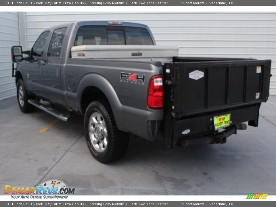 2011 Ford F250 Super Duty Lariat Crew Cab 4x4 Sterling Grey Metallic / Black Two Tone Leather Photo #7