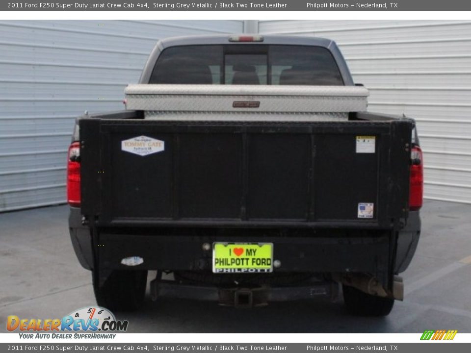 2011 Ford F250 Super Duty Lariat Crew Cab 4x4 Sterling Grey Metallic / Black Two Tone Leather Photo #8