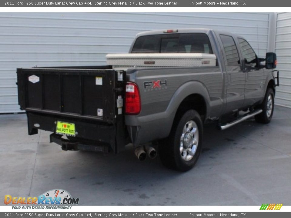 2011 Ford F250 Super Duty Lariat Crew Cab 4x4 Sterling Grey Metallic / Black Two Tone Leather Photo #9