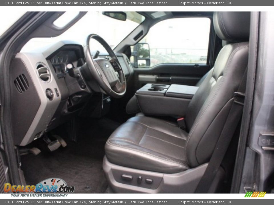 2011 Ford F250 Super Duty Lariat Crew Cab 4x4 Sterling Grey Metallic / Black Two Tone Leather Photo #15