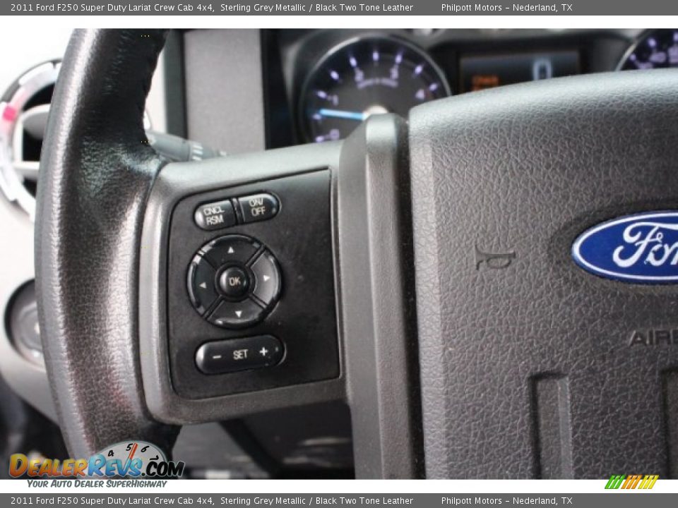 2011 Ford F250 Super Duty Lariat Crew Cab 4x4 Sterling Grey Metallic / Black Two Tone Leather Photo #18