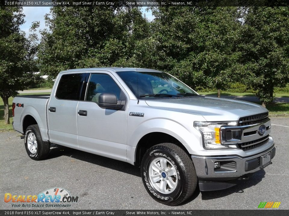 2018 Ford F150 XLT SuperCrew 4x4 Ingot Silver / Earth Gray Photo #4
