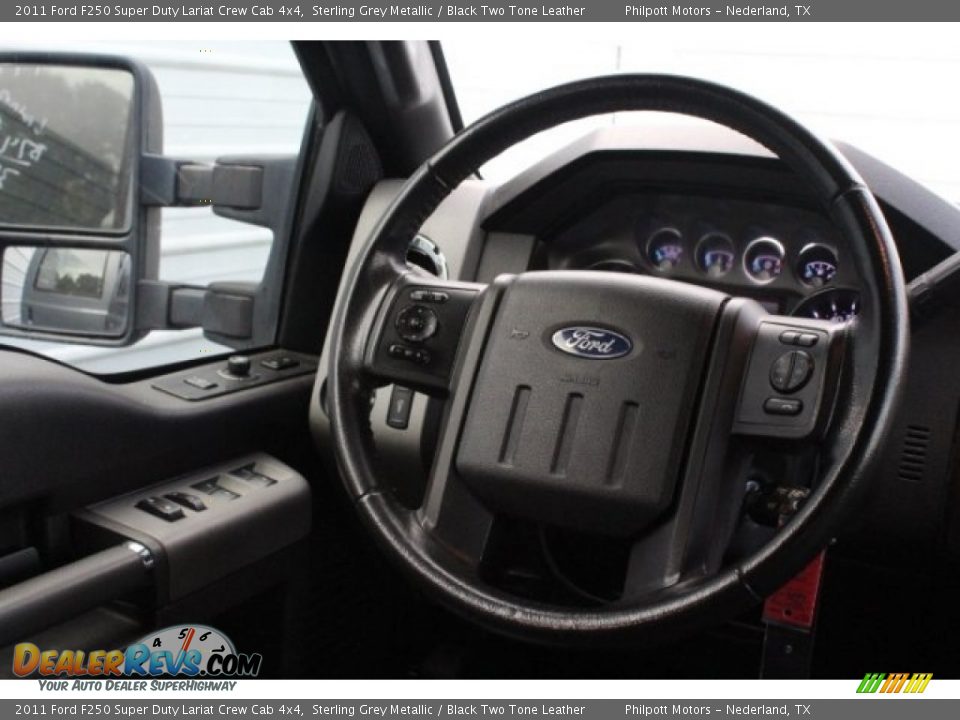 2011 Ford F250 Super Duty Lariat Crew Cab 4x4 Sterling Grey Metallic / Black Two Tone Leather Photo #25