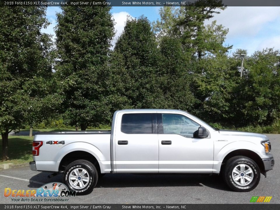 2018 Ford F150 XLT SuperCrew 4x4 Ingot Silver / Earth Gray Photo #5