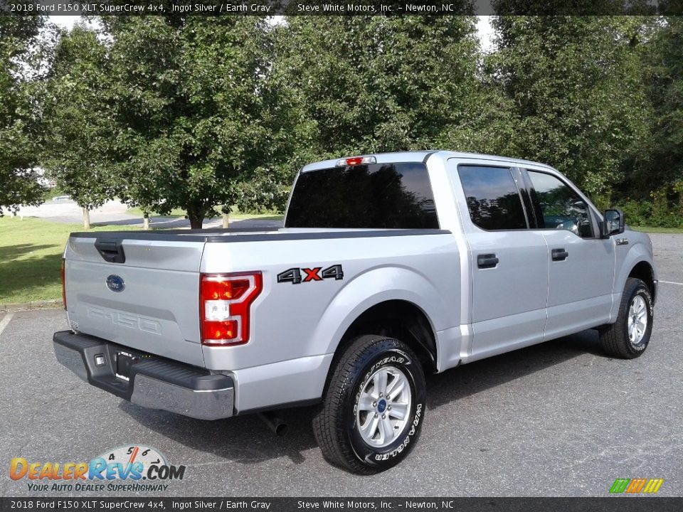2018 Ford F150 XLT SuperCrew 4x4 Ingot Silver / Earth Gray Photo #6