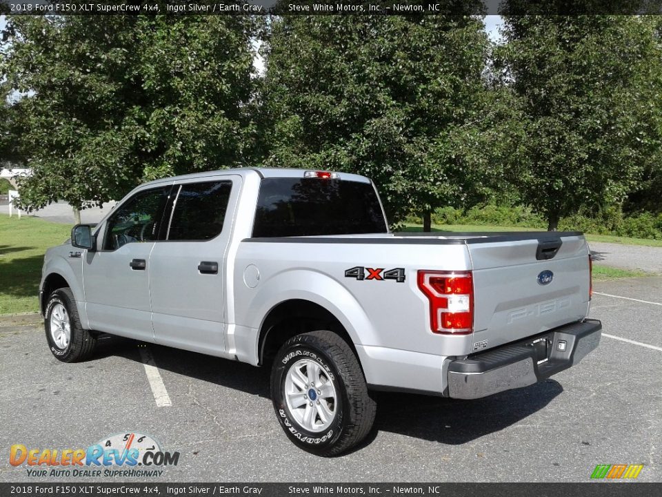 2018 Ford F150 XLT SuperCrew 4x4 Ingot Silver / Earth Gray Photo #8