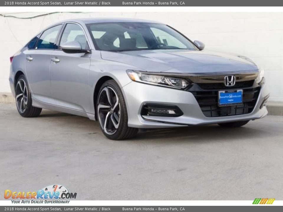 2018 Honda Accord Sport Sedan Lunar Silver Metallic / Black Photo #1