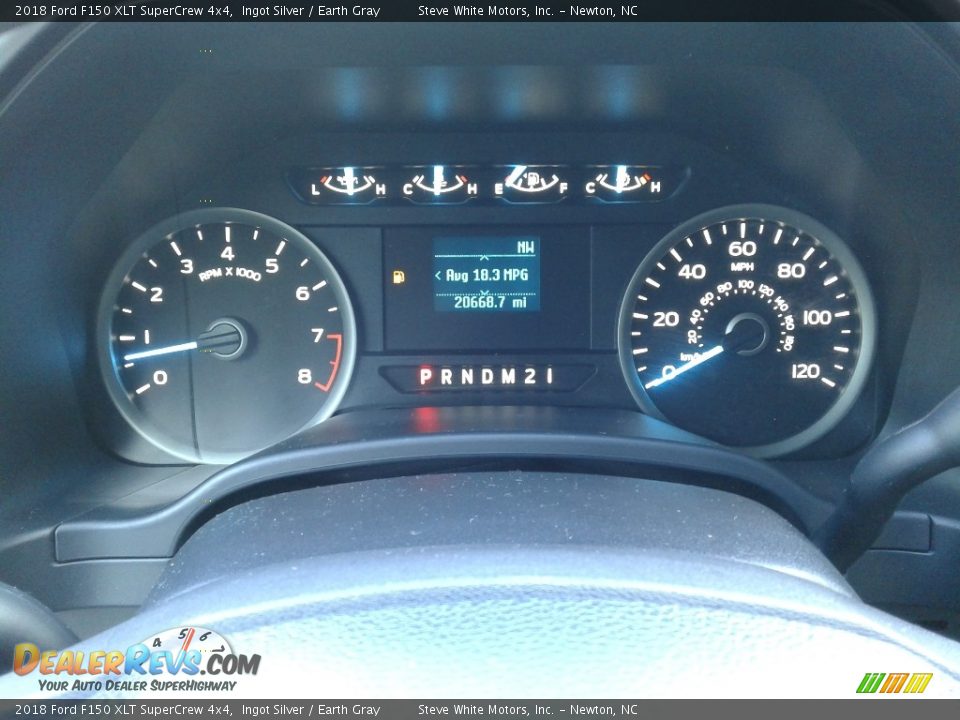 2018 Ford F150 XLT SuperCrew 4x4 Ingot Silver / Earth Gray Photo #18