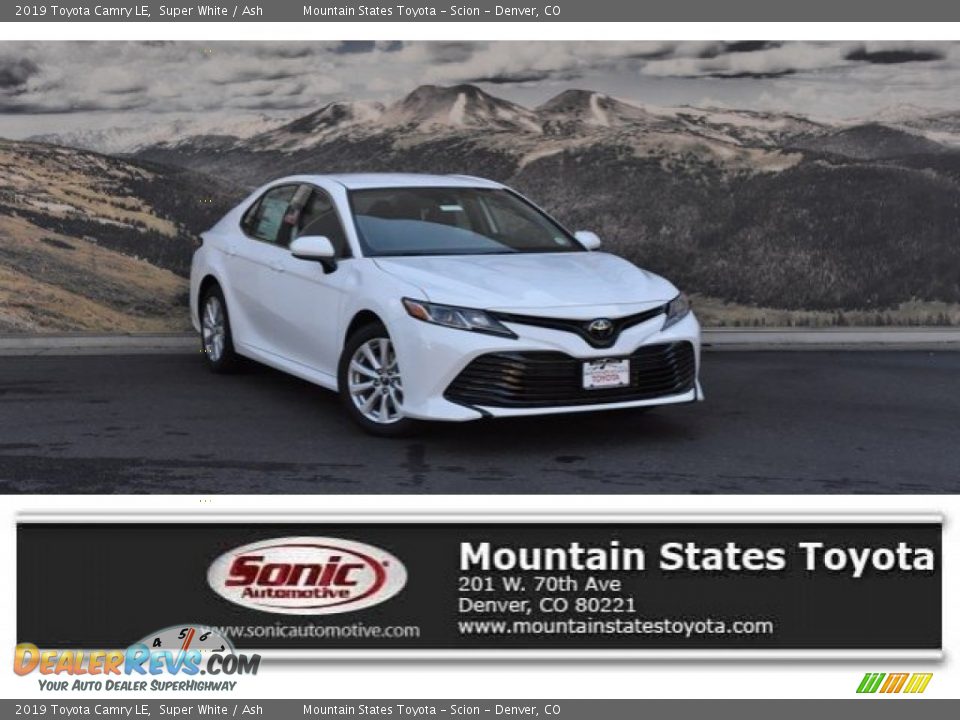 2019 Toyota Camry LE Super White / Ash Photo #1