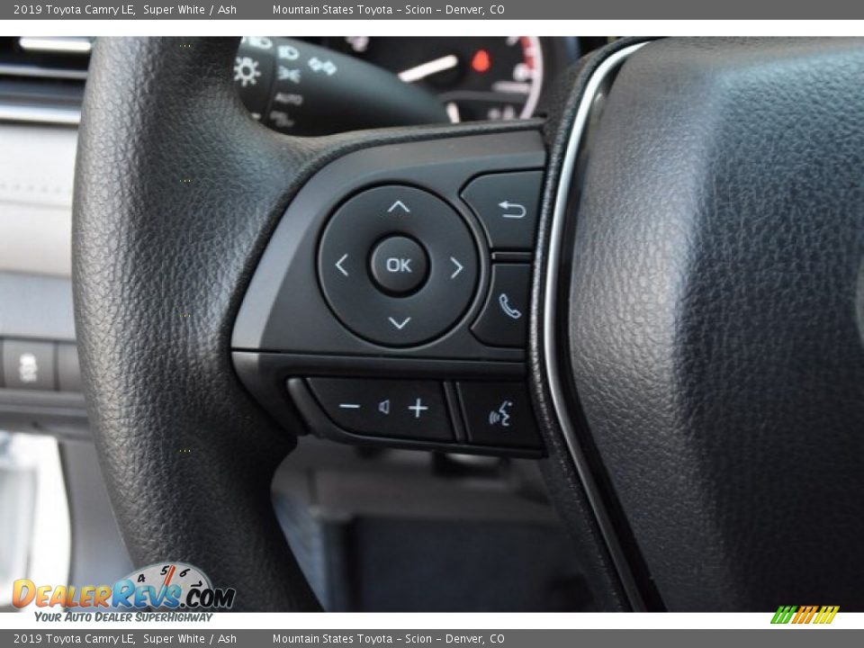 2019 Toyota Camry LE Super White / Ash Photo #26