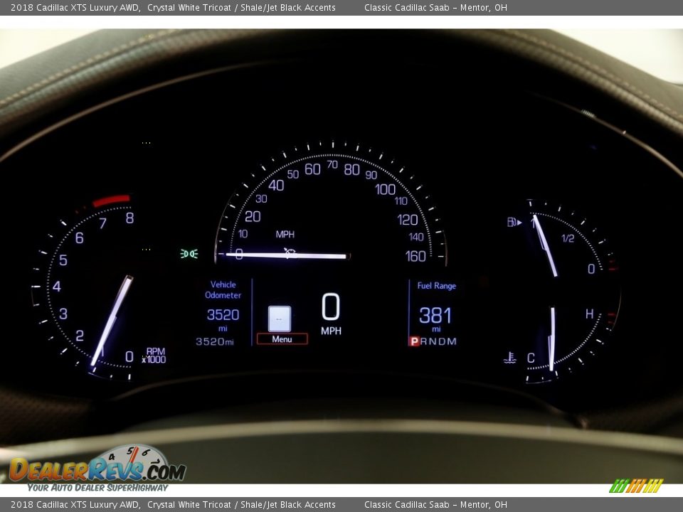 2018 Cadillac XTS Luxury AWD Crystal White Tricoat / Shale/Jet Black Accents Photo #10
