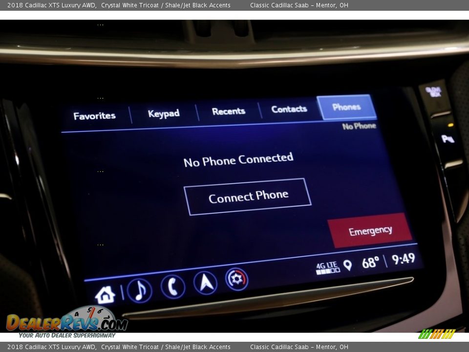 2018 Cadillac XTS Luxury AWD Crystal White Tricoat / Shale/Jet Black Accents Photo #12
