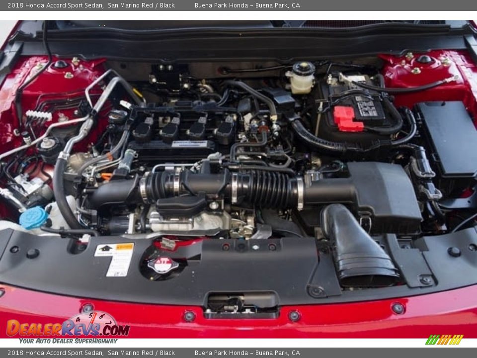 2018 Honda Accord Sport Sedan San Marino Red / Black Photo #10