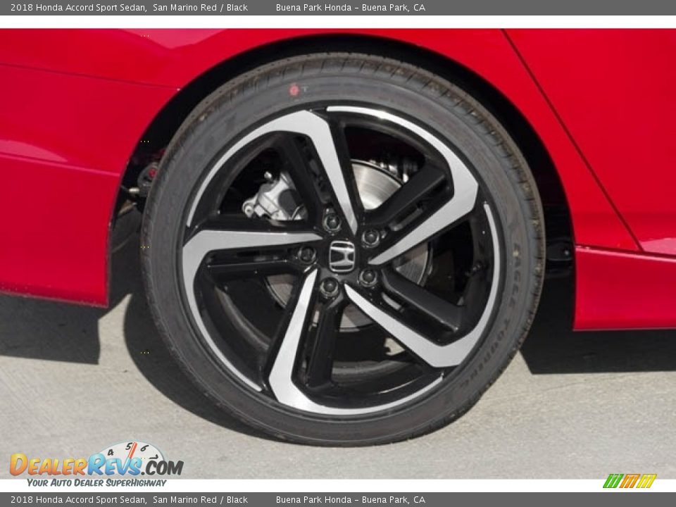 2018 Honda Accord Sport Sedan San Marino Red / Black Photo #13