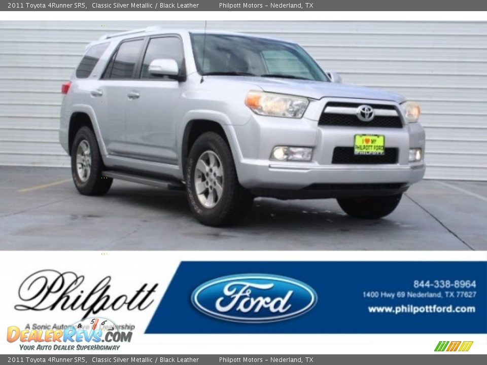 2011 Toyota 4Runner SR5 Classic Silver Metallic / Black Leather Photo #1