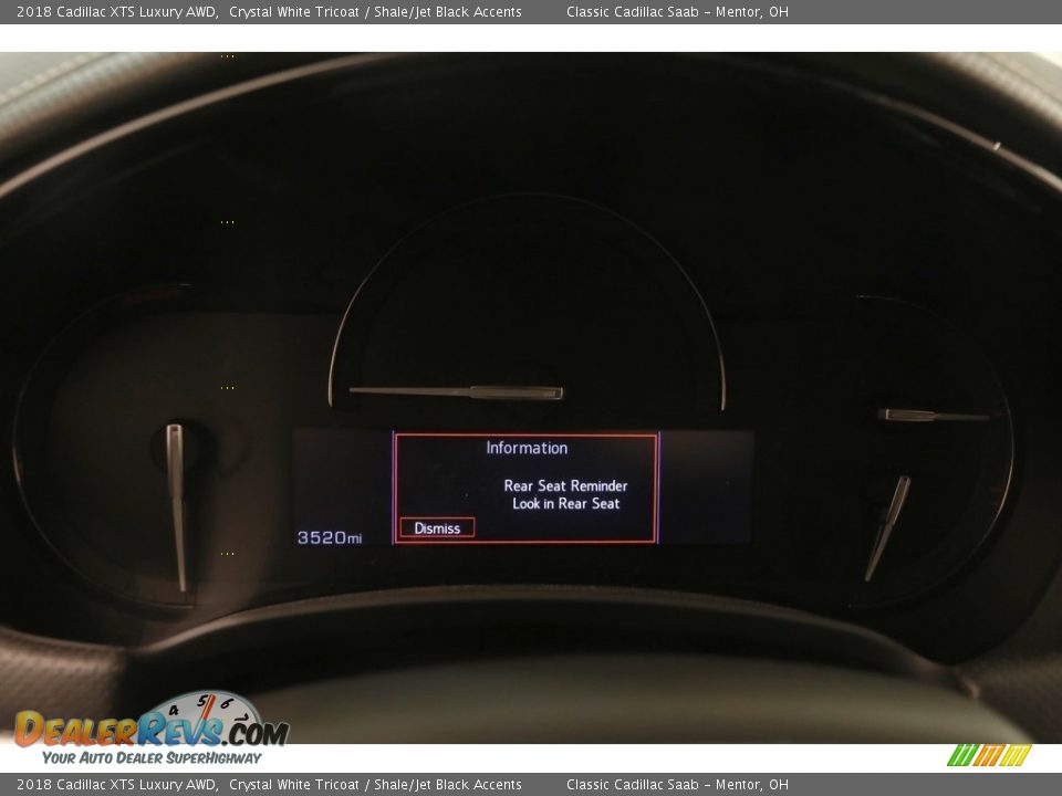 2018 Cadillac XTS Luxury AWD Crystal White Tricoat / Shale/Jet Black Accents Photo #28