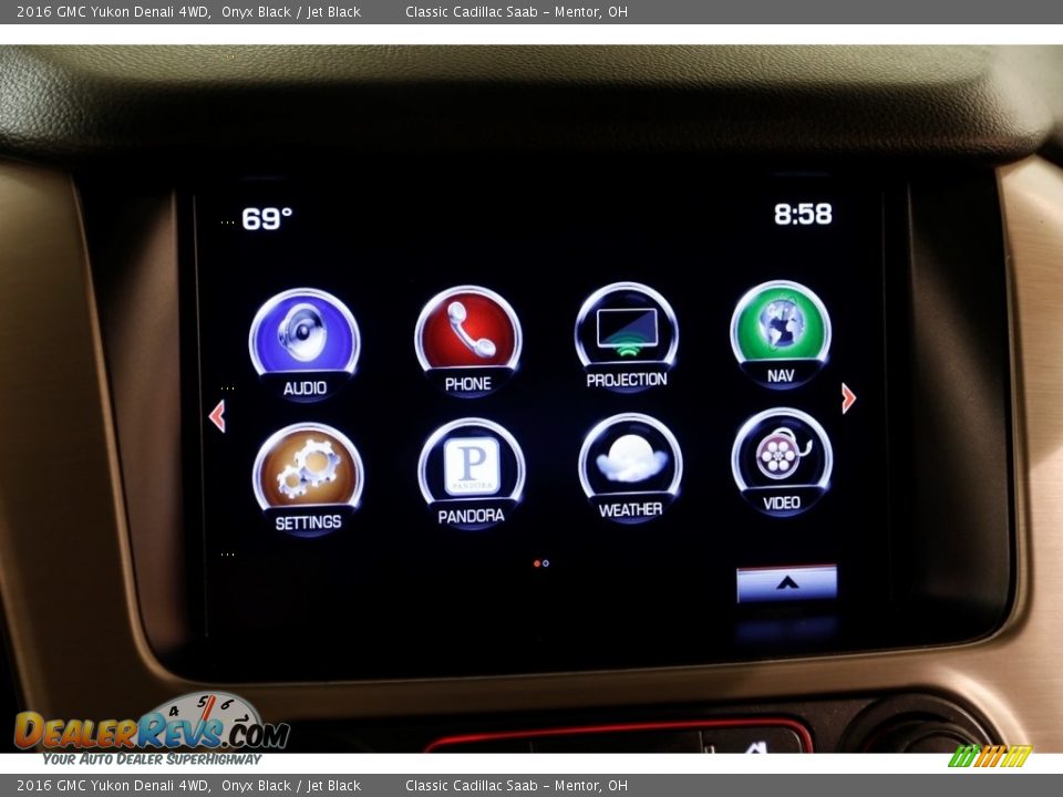 2016 GMC Yukon Denali 4WD Onyx Black / Jet Black Photo #12