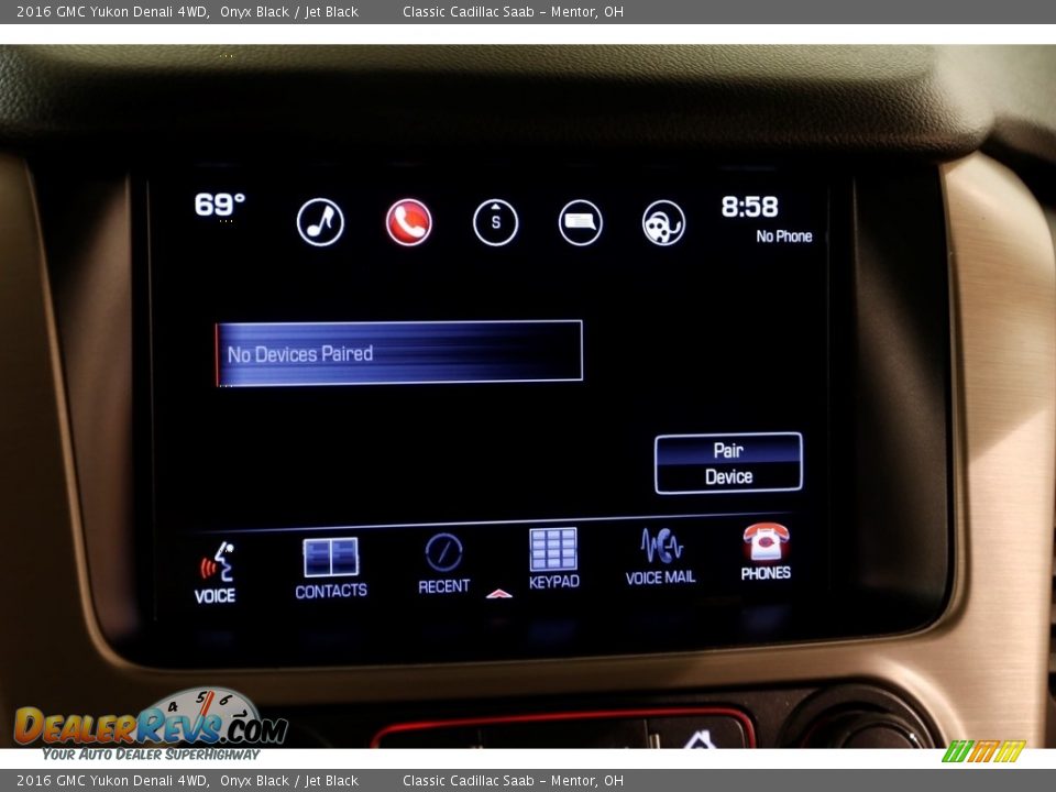 2016 GMC Yukon Denali 4WD Onyx Black / Jet Black Photo #15