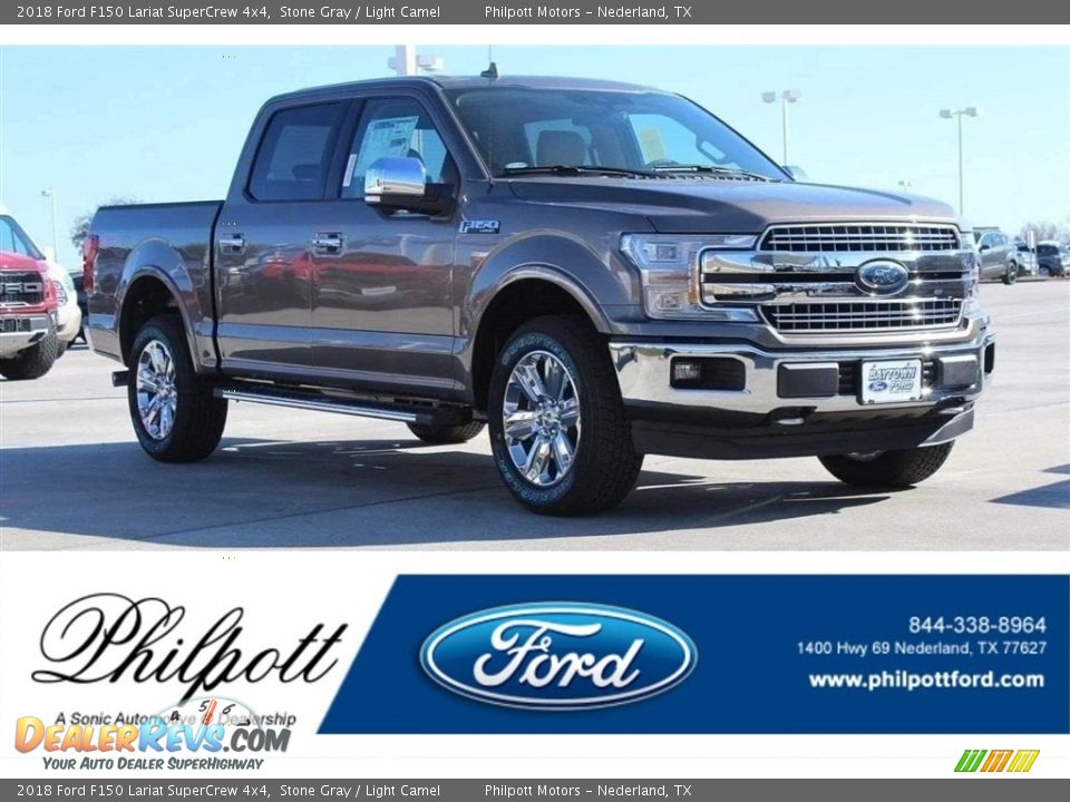 2018 Ford F150 Lariat SuperCrew 4x4 Stone Gray / Light Camel Photo #1