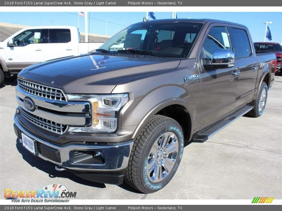 2018 Ford F150 Lariat SuperCrew 4x4 Stone Gray / Light Camel Photo #3