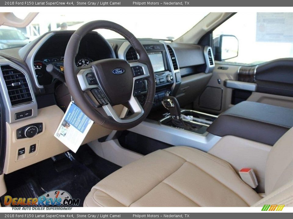 2018 Ford F150 Lariat SuperCrew 4x4 Stone Gray / Light Camel Photo #12