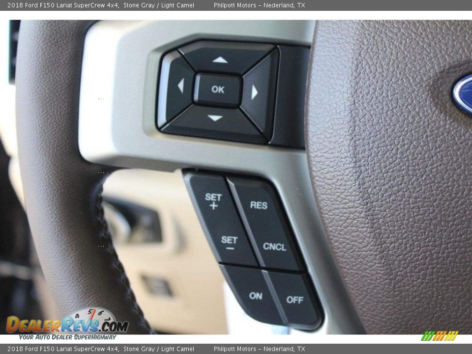 2018 Ford F150 Lariat SuperCrew 4x4 Stone Gray / Light Camel Photo #25