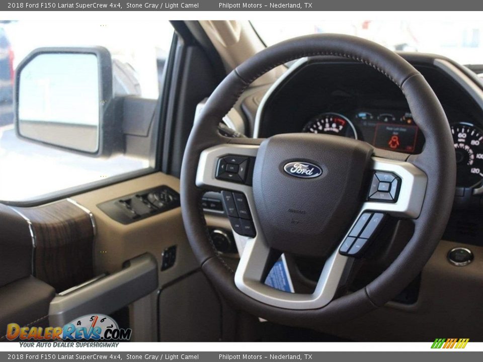 2018 Ford F150 Lariat SuperCrew 4x4 Stone Gray / Light Camel Photo #33