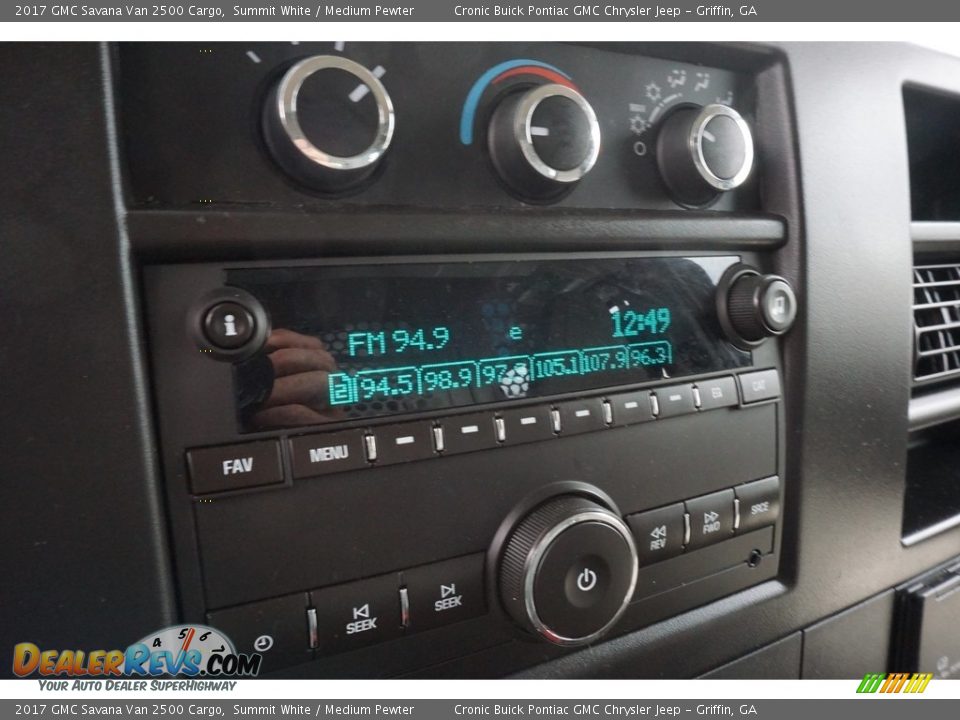 2017 GMC Savana Van 2500 Cargo Summit White / Medium Pewter Photo #6