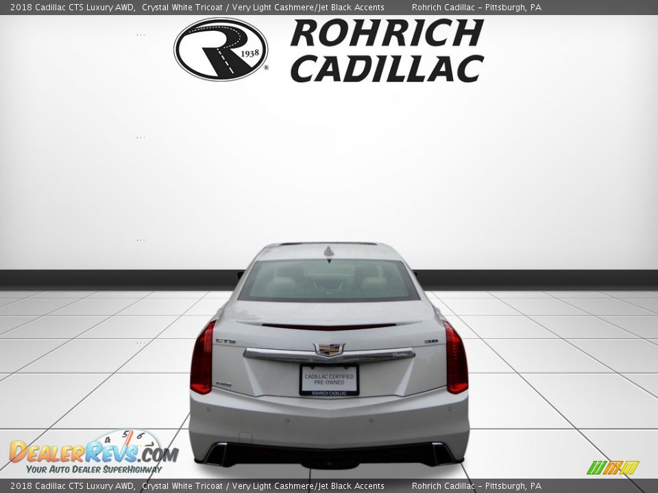 2018 Cadillac CTS Luxury AWD Crystal White Tricoat / Very Light Cashmere/Jet Black Accents Photo #4