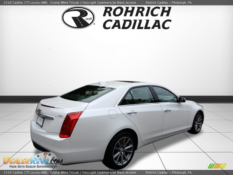 2018 Cadillac CTS Luxury AWD Crystal White Tricoat / Very Light Cashmere/Jet Black Accents Photo #5