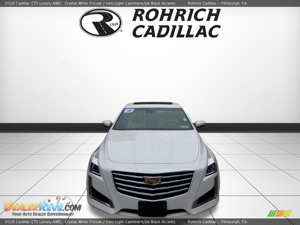 2018 Cadillac CTS Luxury AWD Crystal White Tricoat / Very Light Cashmere/Jet Black Accents Photo #8