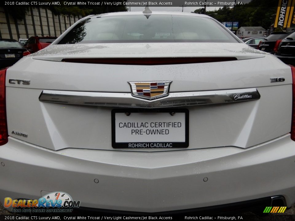 2018 Cadillac CTS Luxury AWD Crystal White Tricoat / Very Light Cashmere/Jet Black Accents Photo #13